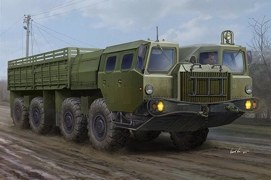 МАЗ-7313 радянський важкий вантажний автомобіль. Збірна модель в масштабі 1/35. TRUMPETER 01050 від компанії Хоббінет - збірні моделі - фото 1