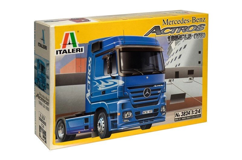 MERCEDES - BENZ ACTROS 2003. Збірна модель автомобіля-тягача в масштабі 1/24. ITALERI 3824 від компанії Хоббінет - збірні моделі - фото 1