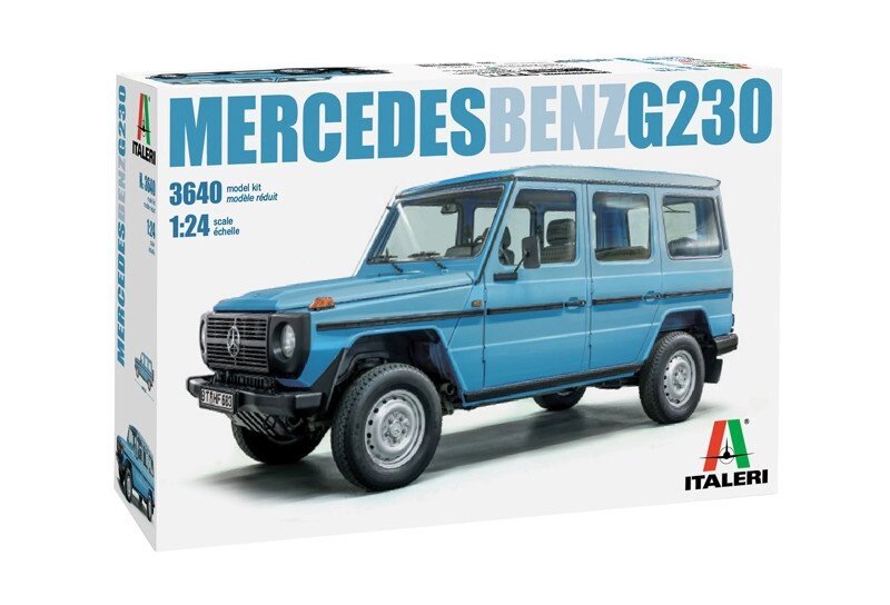 MERCEDES BENZ G230. Збірна модель легендарного німецького позашляховика в масштабі 1/24. ITALERI 3640 від компанії Хоббінет - збірні моделі - фото 1