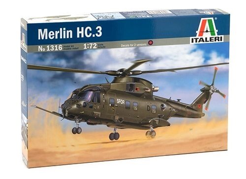 MERLIN HC.3. Збірна модель британського військового вертольота в масштабі 1/72. ITALERI 1316 від компанії Хоббінет - збірні моделі - фото 1