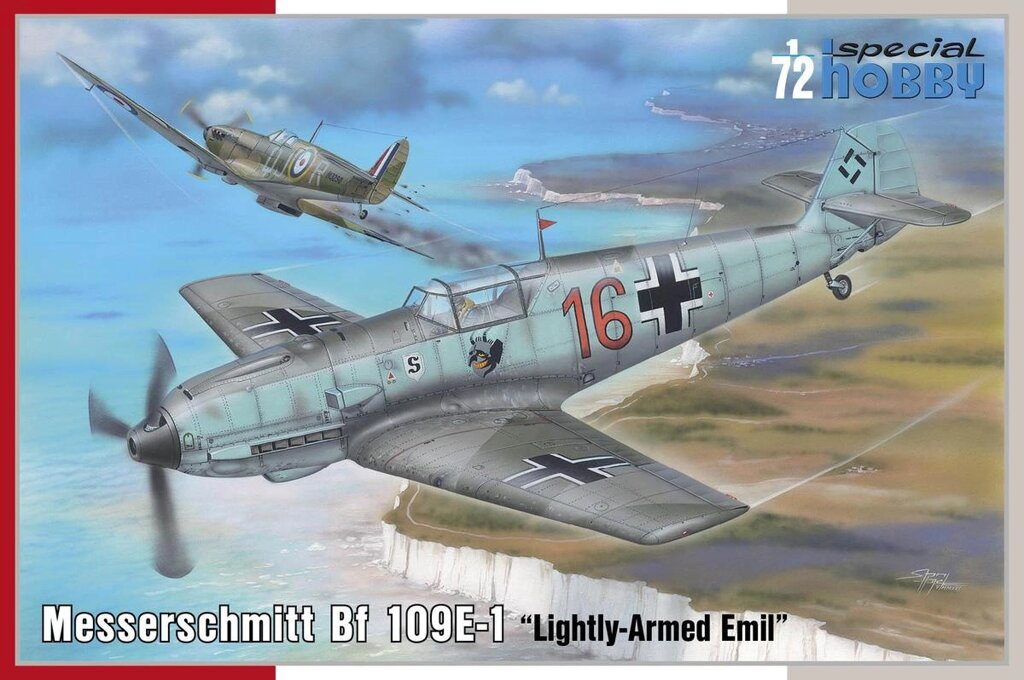 Messerschmitt Bf 109E-1 'Lightly-Armed Emil'. SPECIAL HOBBY SH72454 від компанії Хоббінет - збірні моделі - фото 1