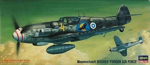 Messerschmitt Bf109G-6 "Finnish Air Force". Збірна модель літака в масштабі 1/72. HASEGAWA 00916 від компанії Хоббінет - збірні моделі - фото 1