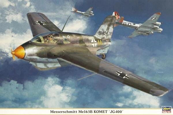 Messerschmitt Me 163B Komet JG400. Збірна модель літака в масштабі 1/32. HASEGAWA 08177 від компанії Хоббінет - збірні моделі - фото 1