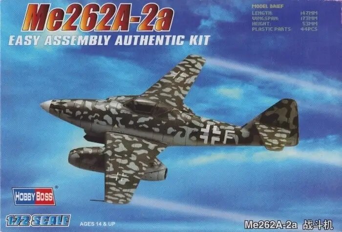 Messerschmitt Me 262 A-2a. Модель літака у масштабі 1/72. HOBBY BOSS 80248 від компанії Хоббінет - збірні моделі - фото 1