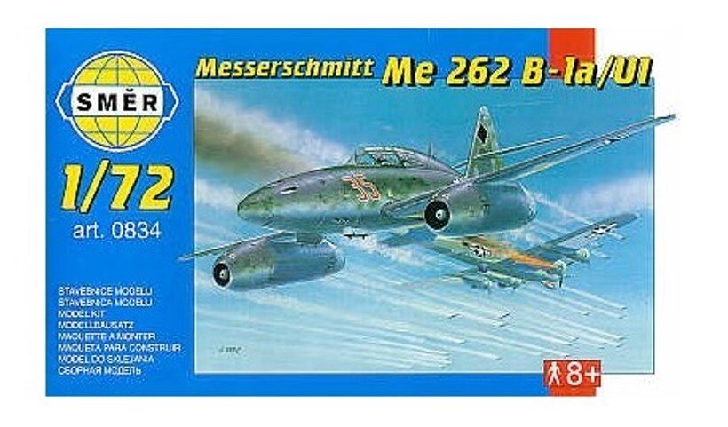 Messerschmitt Me 262 B-1a / U1. Модель літака для збірки в масштабі 1/72. SMER 0834 від компанії Хоббінет - збірні моделі - фото 1