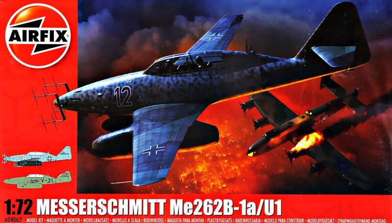 Messerschmitt Me 262B-1a / U1. 1/72 AIRFIX 04062 від компанії Хоббінет - збірні моделі - фото 1