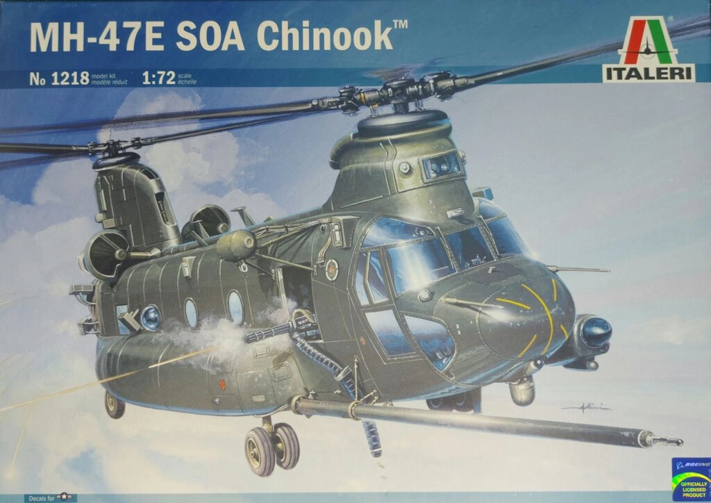 MH-47 ESOA CHINOOK. Збірна модель вертольота в масштабі 1/72. ITALERI 1218 від компанії Хоббінет - збірні моделі - фото 1