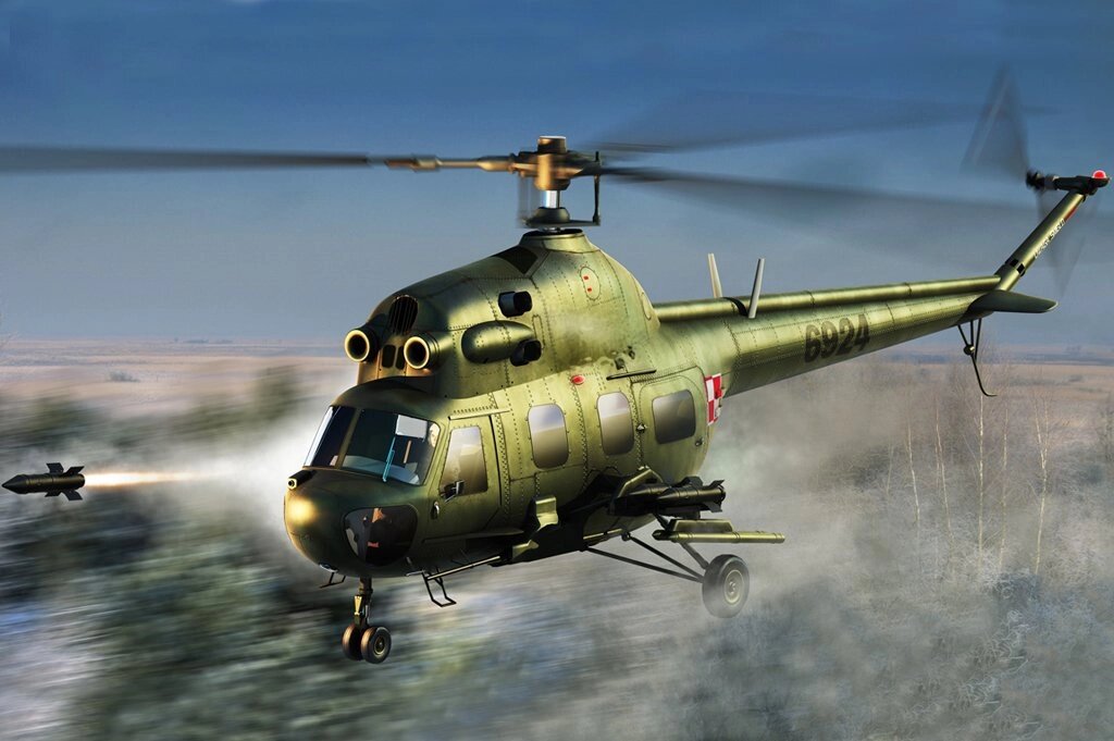 Мі-2УРП гопліт протитанковий варіант. Модель вертольота в масштабі 1/72. HOBBY BOSS 87244 від компанії Хоббінет - збірні моделі - фото 1