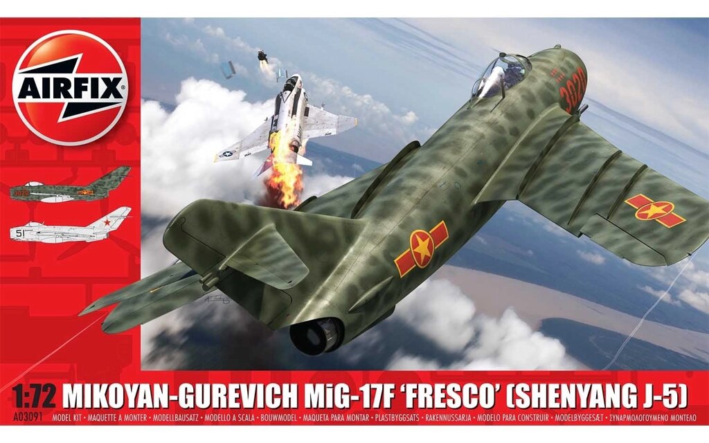 МіГ-17Ф "Fresco". Збірна модель літака в масштабі 1/72. AIRFIX 03091 від компанії Хоббінет - збірні моделі - фото 1