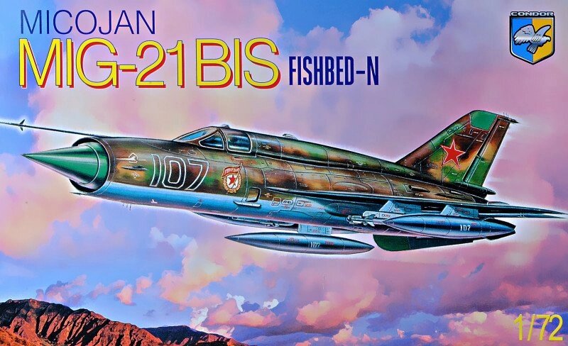 МіГ-21 біс Fishbed-N. Збірна модель радянського винищувача в масштабі 1/72. CONDOR 7201 від компанії Хоббінет - збірні моделі - фото 1