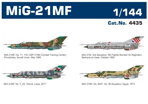 МіГ-21МФ. Збірна модель літака в масштабі 1/144. EDUARD 4435 від компанії Хоббінет - збірні моделі - фото 1