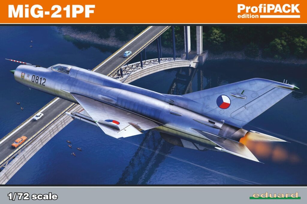 МіГ-21ПФ. Збірна модель радянського літака в масштабі 1/72. EDUARD 70143 від компанії Хоббінет - збірні моделі - фото 1