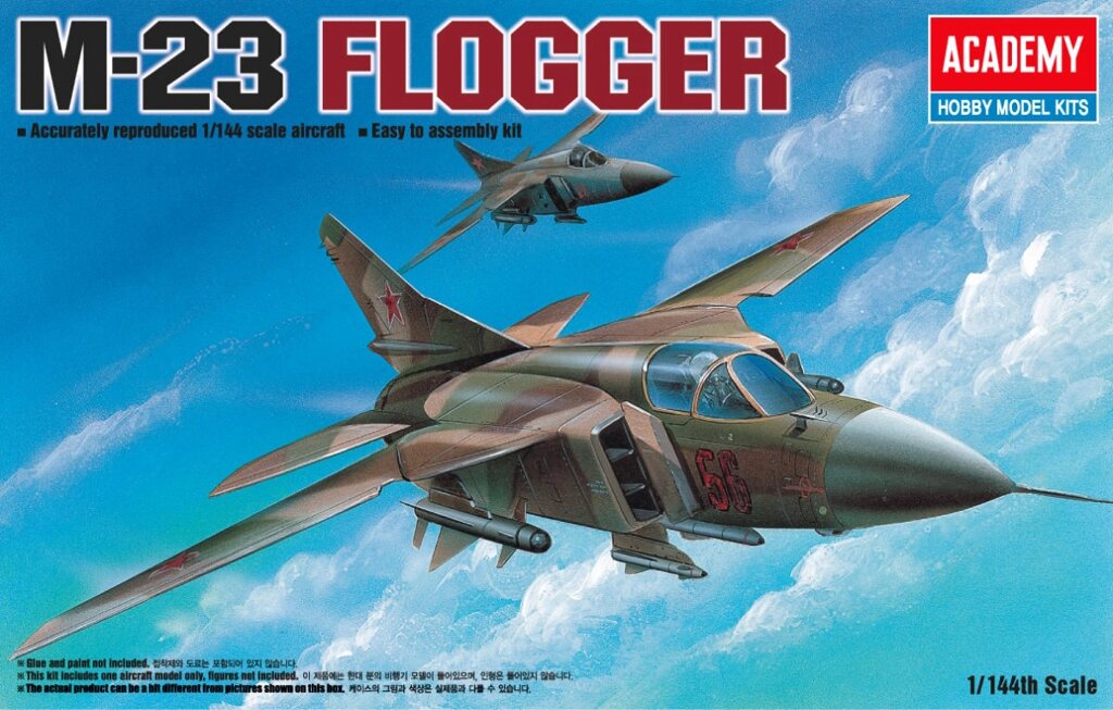 МіГ-23 "Flogger". Модель винищувача у масштабі 1/144. ACADEMY 12614 від компанії Хоббінет - збірні моделі - фото 1