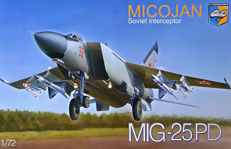 МиГ-25ПД. Збірна модель в масштабі 1/72. CONDOR 7216 від компанії Хоббінет - збірні моделі - фото 1