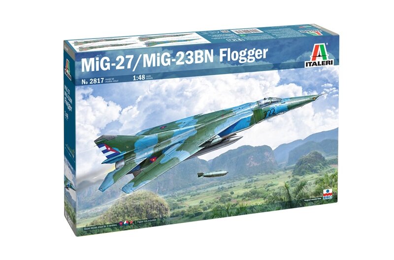 МіГ-27/МіГ-23БН Флоггер. Модель літака у масштабі 1/48. ITALERI 2817 від компанії Хоббінет - збірні моделі - фото 1