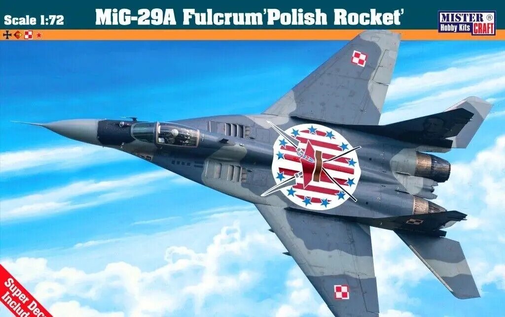 MiG-29A Fulcrum 'Polish Rocket'. Збірна модель у масштабі 1/72. MISTER CRAFT D-97 від компанії Хоббінет - збірні моделі - фото 1