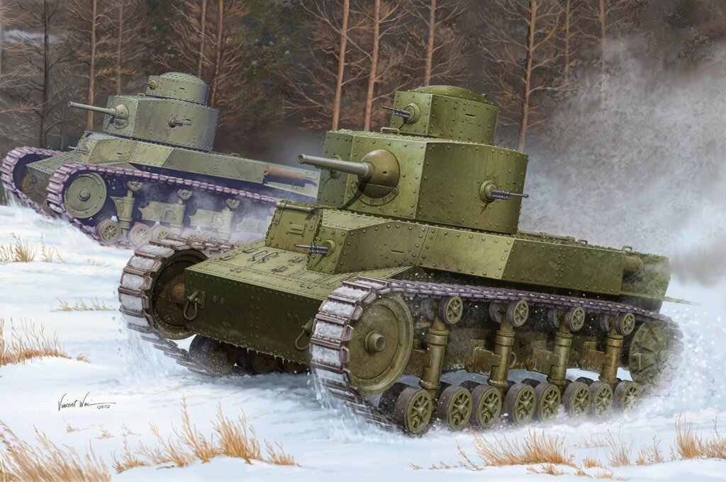 Модель радянського середнього танка Т-24. 1/35 HOBBY BOSS 82493 від компанії Хоббінет - збірні моделі - фото 1