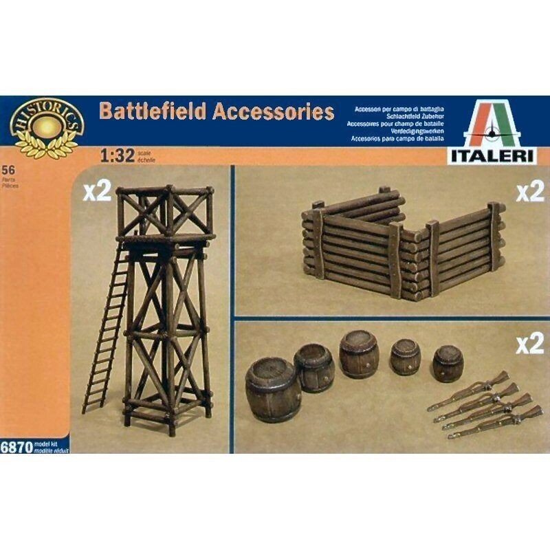 Набір аксесуарів Battlefield. 1/32 ITALERI 6870 від компанії Хоббінет - збірні моделі - фото 1