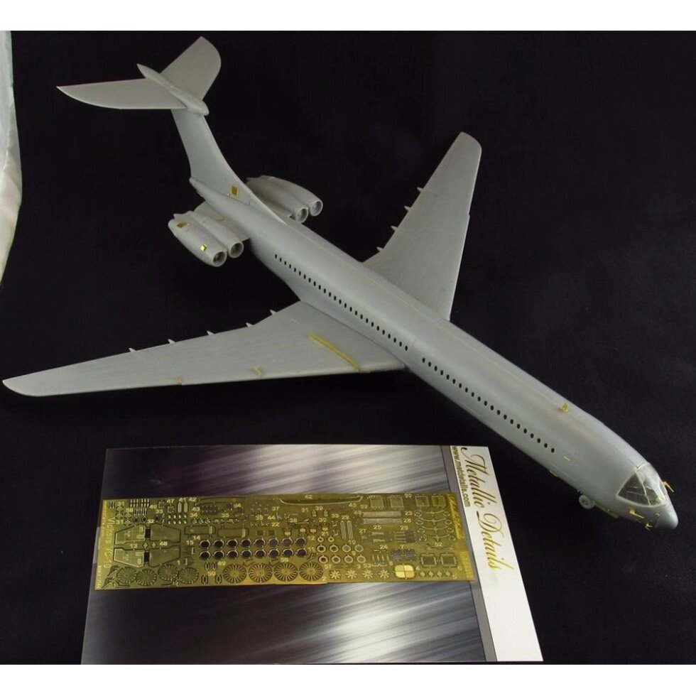 Набір деталювання для літака VICKERS VC10 (Roden). 1/144 METALLIC DETAILS MD14412 від компанії Хоббінет - збірні моделі - фото 1