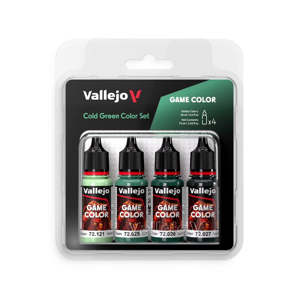 Набір фарб Cold Green Color Set (4x18ml). VALLEJO Game Color 72383 від компанії Хоббінет - збірні моделі - фото 1