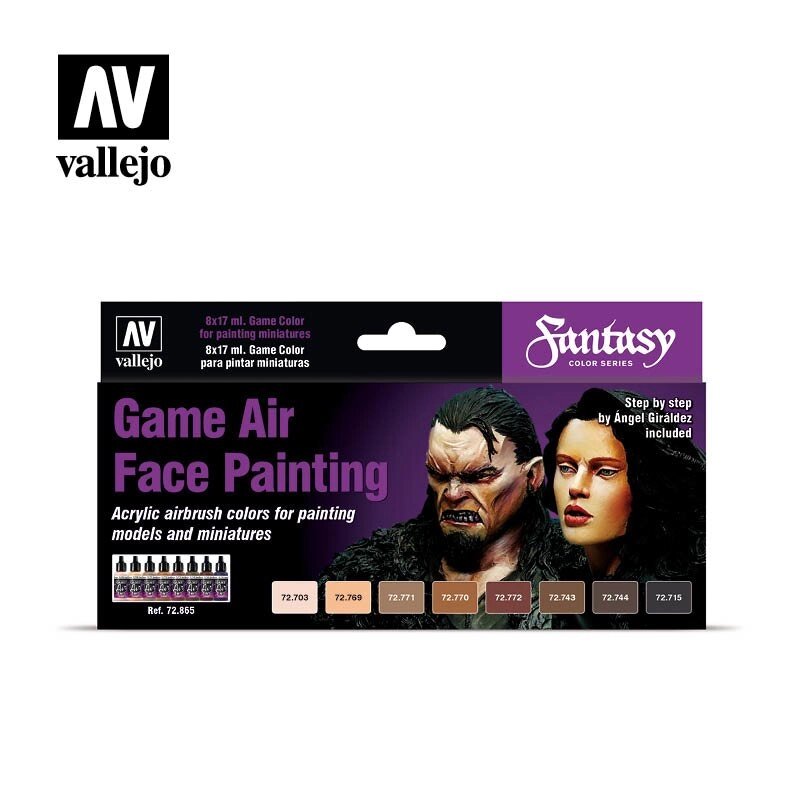 Набір фарб для розмальовки обличчя фігурок. VALLEJO 72865 від компанії Хоббінет - збірні моделі - фото 1