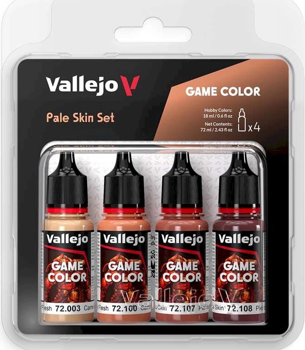 Набір фарб pale skin set (4x18ml). VALLEJO Game Color 72379 від компанії Хоббінет - збірні моделі - фото 1