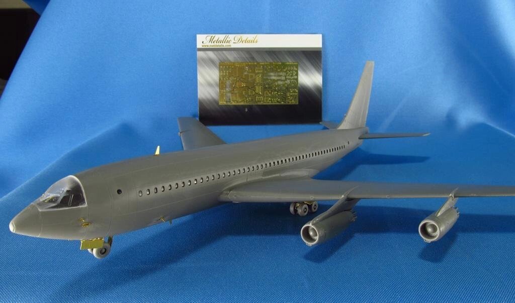 Набір фототравлення для деталировки моделі літака Boeing 720. 1/144 METALLIC DETAILS MD14433 від компанії Хоббінет - збірні моделі - фото 1
