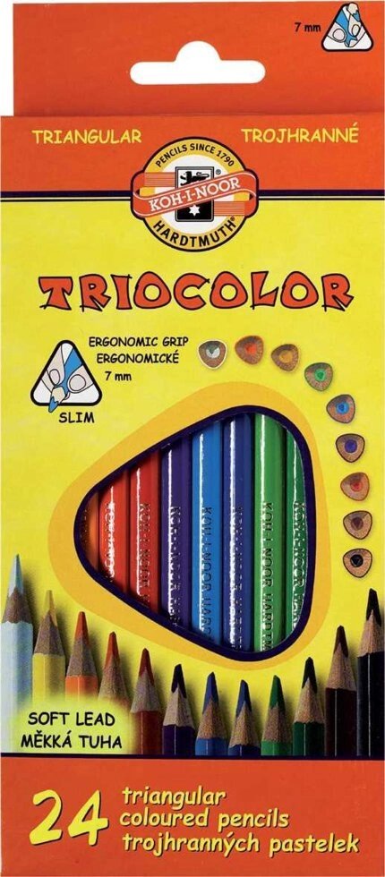 Набір кольорових м'яких олівців 24 шт. KOH-I-NOOR від компанії Хоббінет - збірні моделі - фото 1
