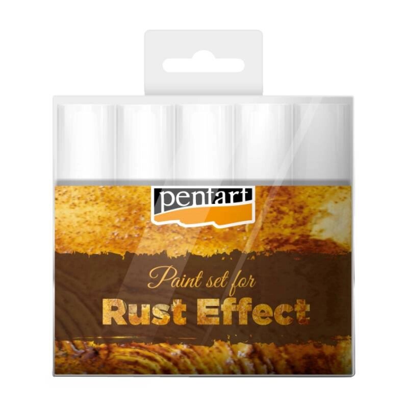 Набір матеріалів для створення ефекту Іржі Rust Effect Set 5 * 20 мл. Pentart 29762 від компанії Хоббінет - збірні моделі - фото 1