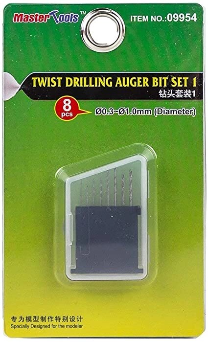 Набір міні свердел №1. 8 штук Ø 0,3-1,0 мм. MASTER TOOLS 09954 від компанії Хоббінет - збірні моделі - фото 1