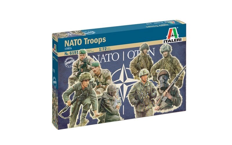 Набір пластикових фігур в масштабі 1/72. Піхота НАТО 1980-х років. ITALERI 6191 від компанії Хоббінет - збірні моделі - фото 1