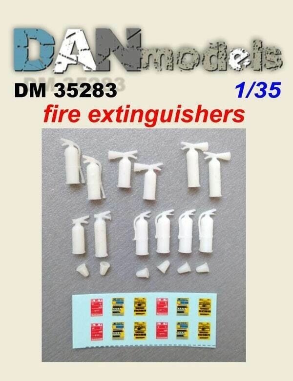 Набір вогнегасників 12 шт. Аксесуари для діорам. 1/35 DANMODELS DM35283 від компанії Хоббінет - збірні моделі - фото 1