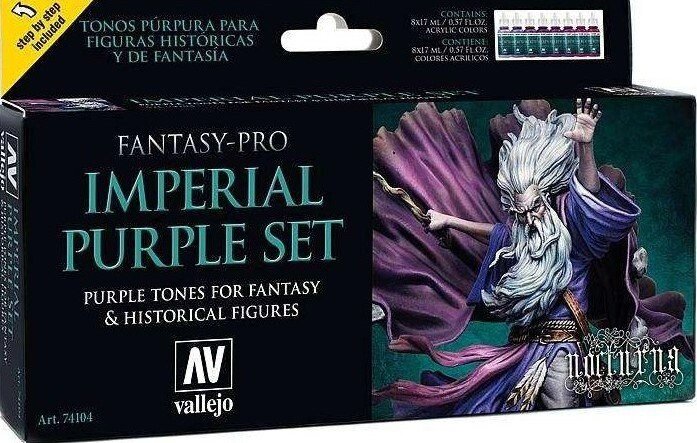 Набір з 8 фарб: Fantasy-Pro Imperial Purple Set. VALLEJO 74104 від компанії Хоббінет - збірні моделі - фото 1