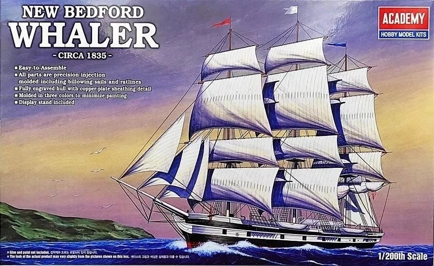 New Bedford Whaler. Збірна модель корабля у масштабі 1/200. ACADEMY 14204 від компанії Хоббінет - збірні моделі - фото 1