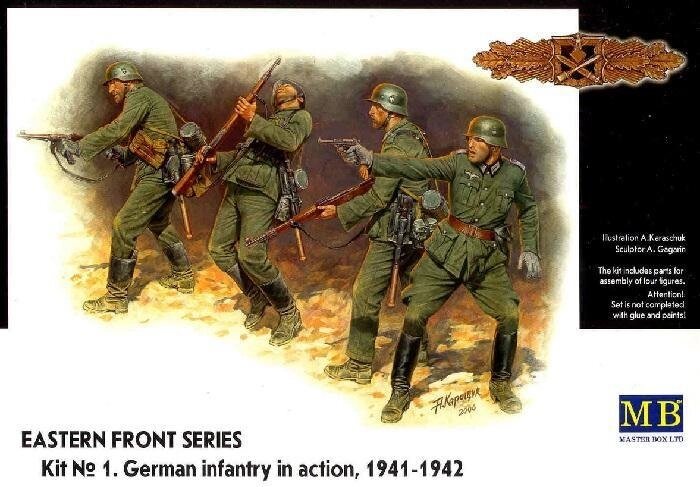 Німецька піхота в бою 1941-1942рр. 1/35 MASTER BOX 3522 від компанії Хоббінет - збірні моделі - фото 1