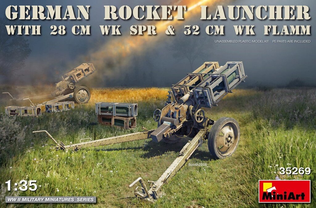 Німецька Ракетна Установка з снарядів 28см WK Spr і 32см WK Flamm. 1/35 MINIART 35269 від компанії Хоббінет - збірні моделі - фото 1