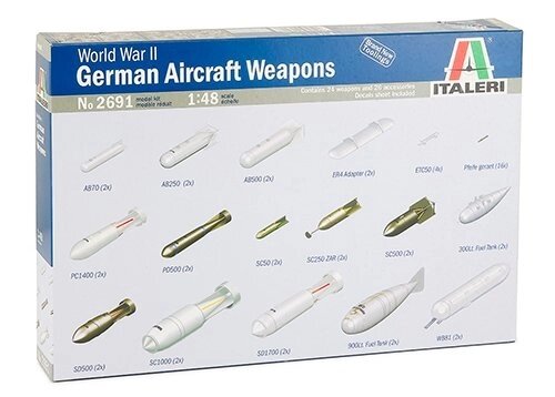 Німецьке авіаційне зброю часів Другої світової війни. 1/48 ITALERI 2691 від компанії Хоббінет - збірні моделі - фото 1