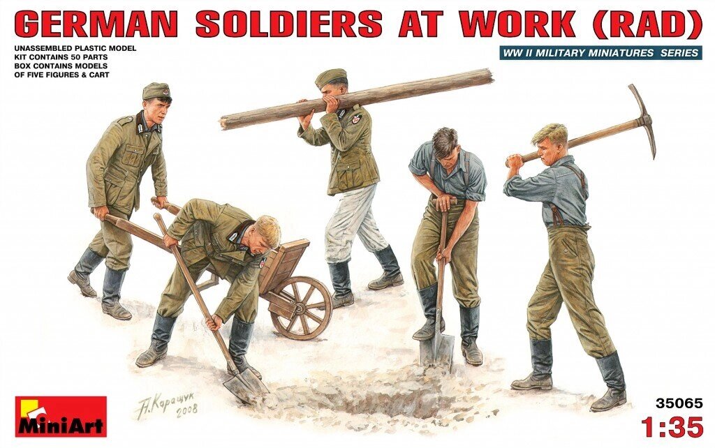 Німецькі солдати на роботі. 1/35 MINIART 35065 від компанії Хоббінет - збірні моделі - фото 1