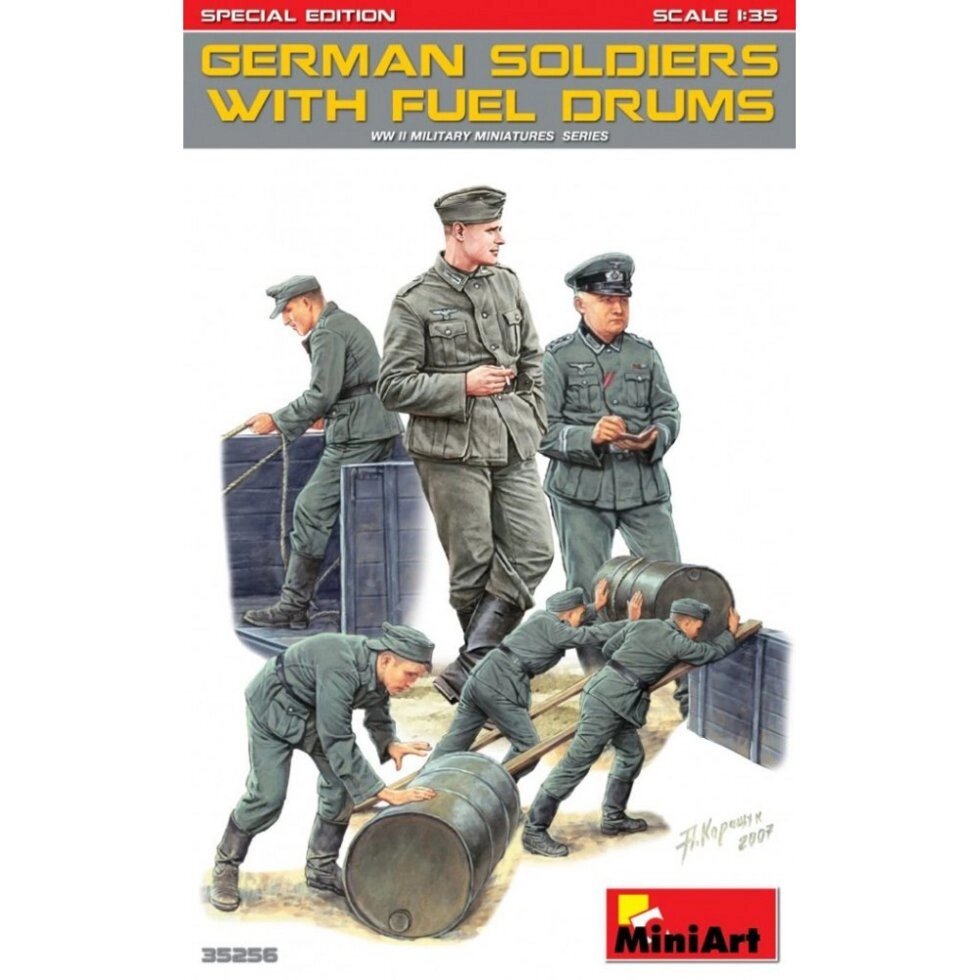 Німецькі солдати з паливними баками. 1/35 MINIART 35256 від компанії Хоббінет - збірні моделі - фото 1