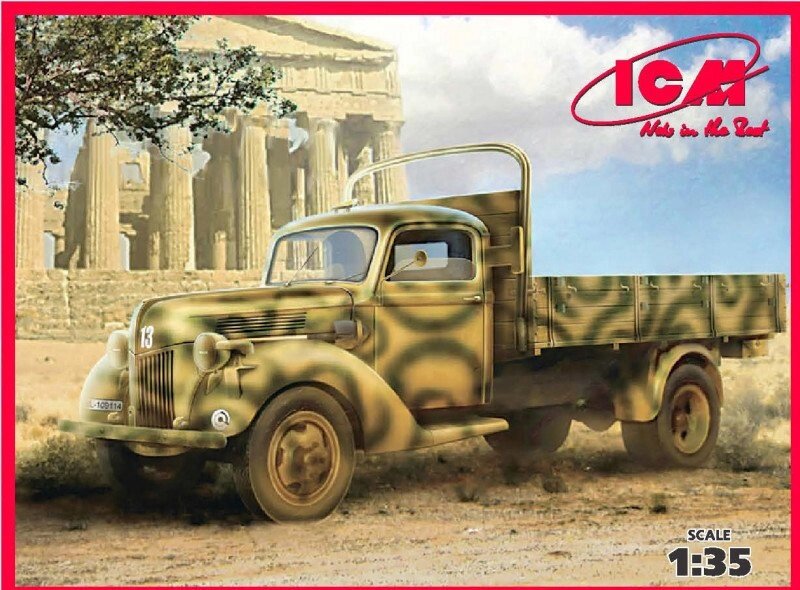 Німецький армійська вантажівка V3000S (виробництва 1941 г.) 1/35 ICM 35411 від компанії Хоббінет - збірні моделі - фото 1