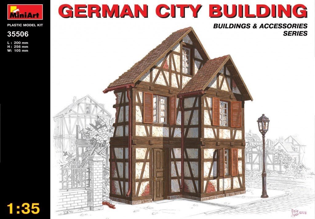 Німецький міський будинок. Збірна модель в масштабі 1/35. MINIART 35506 від компанії Хоббінет - збірні моделі - фото 1