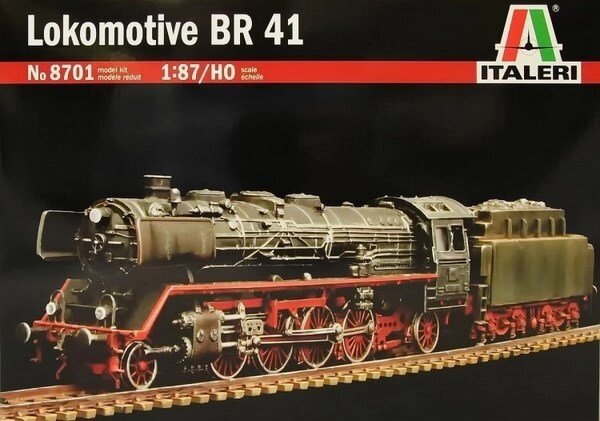 Німецький паровоз BR 41. Збірна модель в масштабі 1/87. ITALERI 8701 від компанії Хоббінет - збірні моделі - фото 1