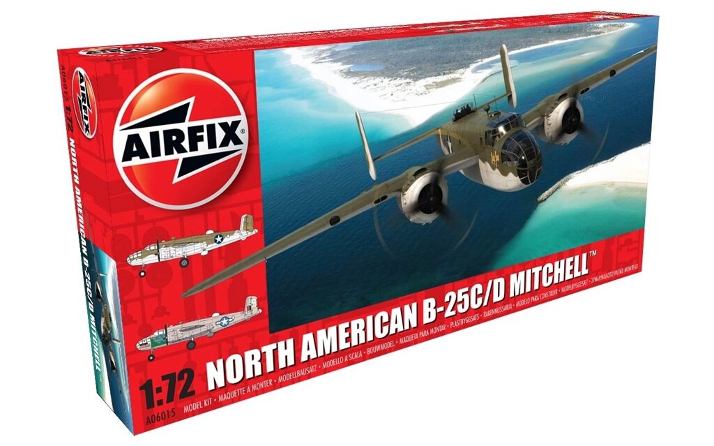 North American B-25C / D Mitchel. Збірна модель в масштабі 1/72. AIRFIX 06015 від компанії Хоббінет - збірні моделі - фото 1