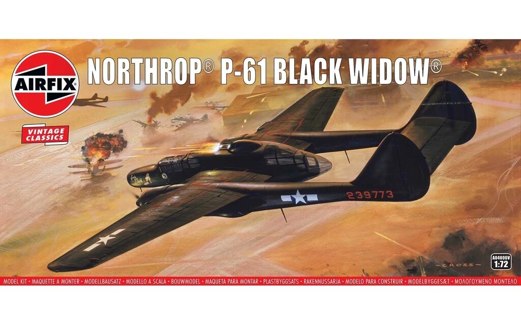 Northrop P-61 Black Widow. Збірна модель літака в масштабі 1/72. AIRFIX 04006 від компанії Хоббінет - збірні моделі - фото 1