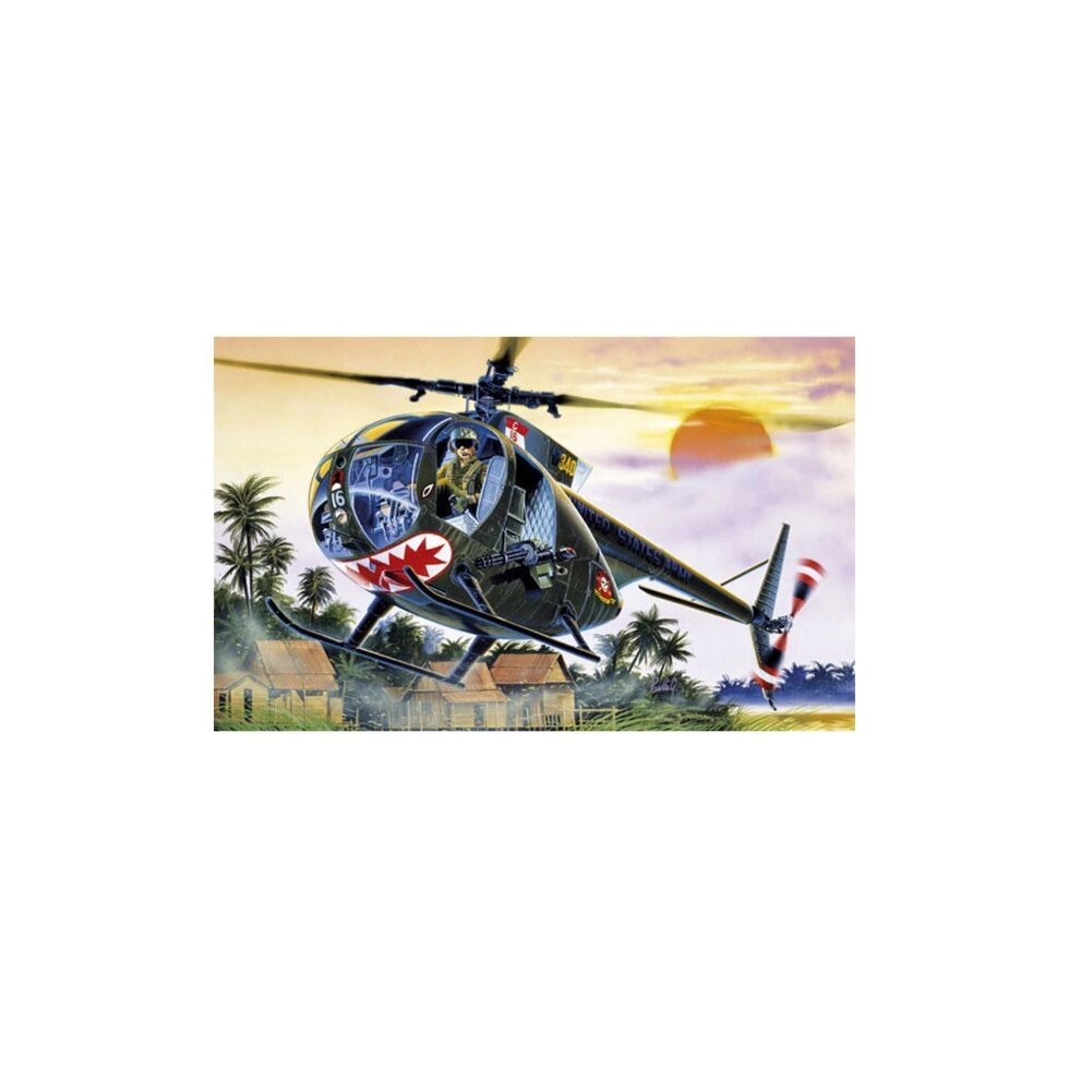 OH-6 A CAYUSE. 1/72 ITALERI тисячі двадцять-вісім від компанії Хоббінет - збірні моделі - фото 1