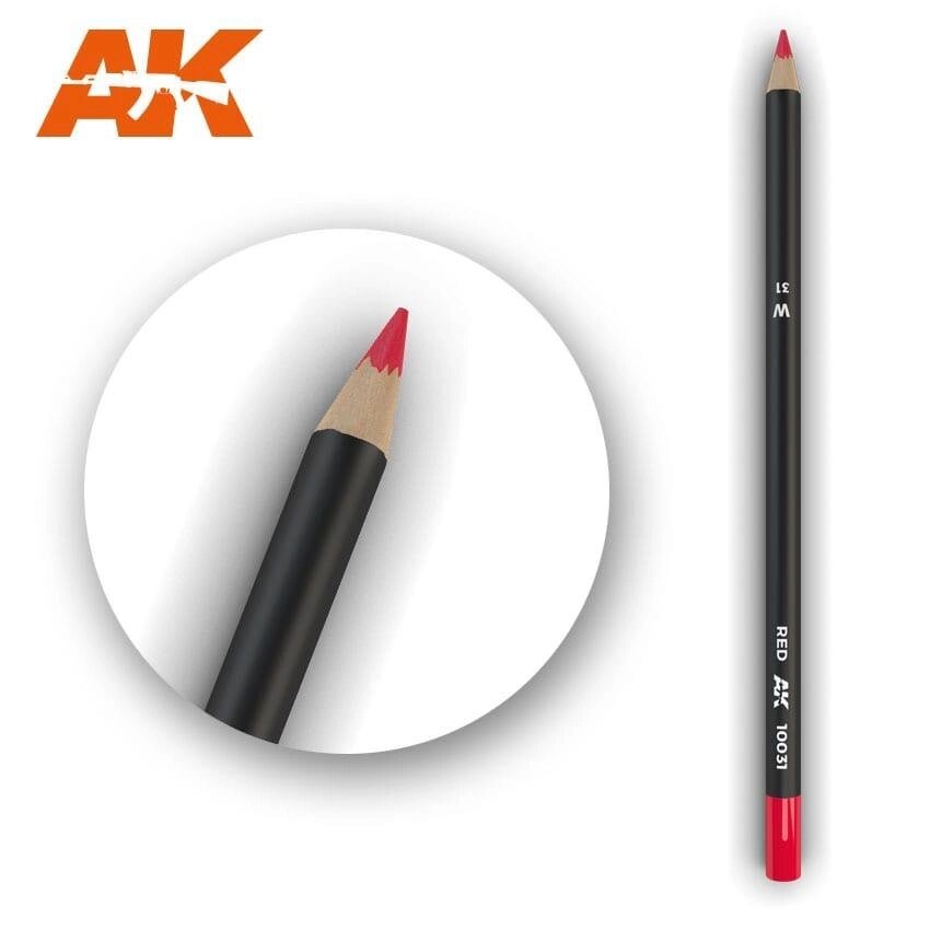Олівець для ефектів червоний 17см. AK-INTERACTIVE AK10031 від компанії Хоббінет - збірні моделі - фото 1
