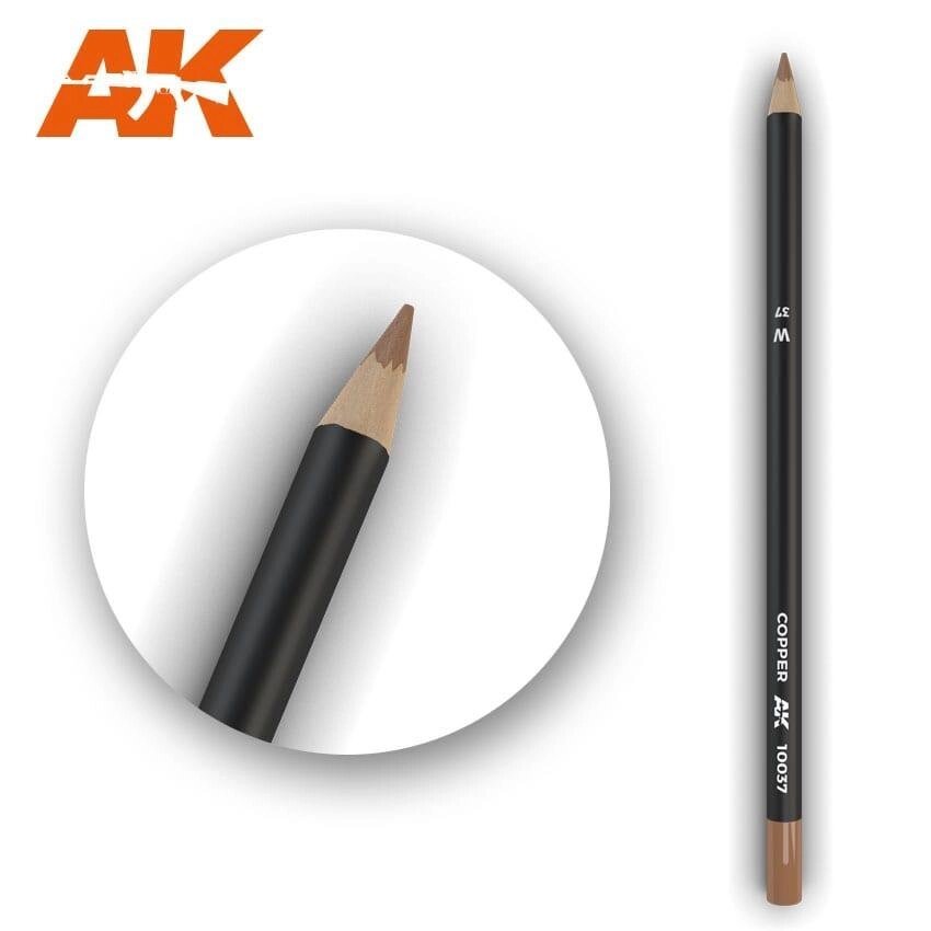 Олівець для ефектів Мідь 17см. AK-INTERACTIVE AK10037 від компанії Хоббінет - збірні моделі - фото 1
