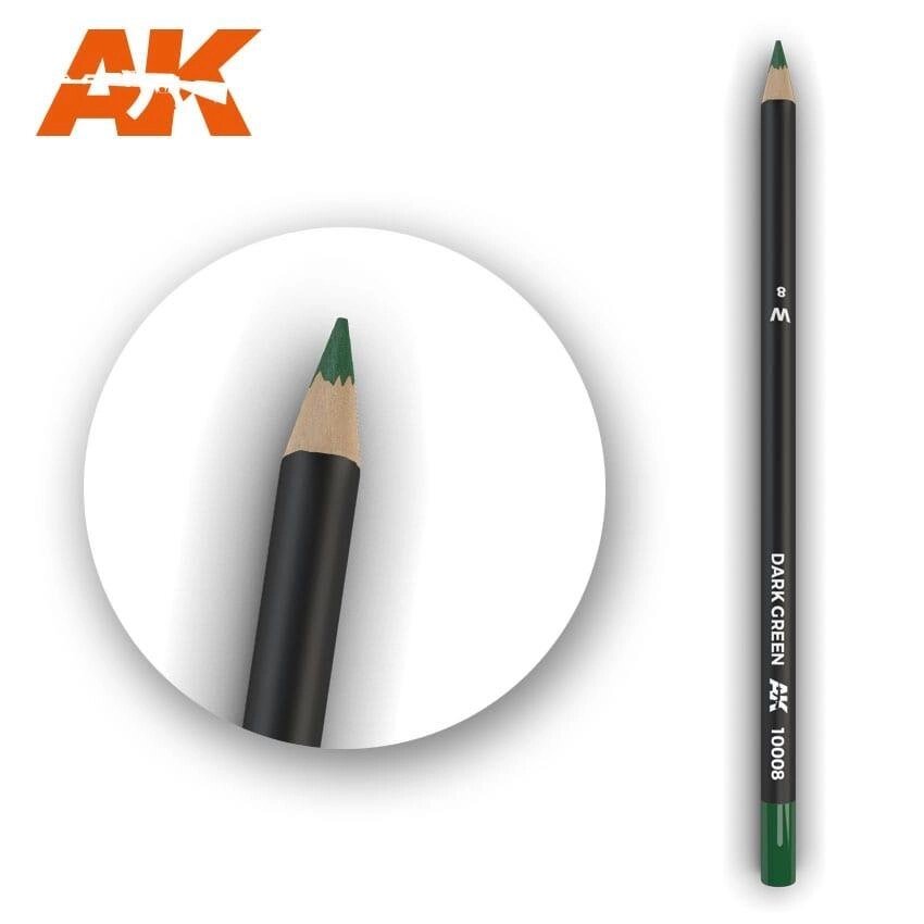Олівець для ефектів темно зелений 17 см. AK-INTERACTIVE AK10008 від компанії Хоббінет - збірні моделі - фото 1