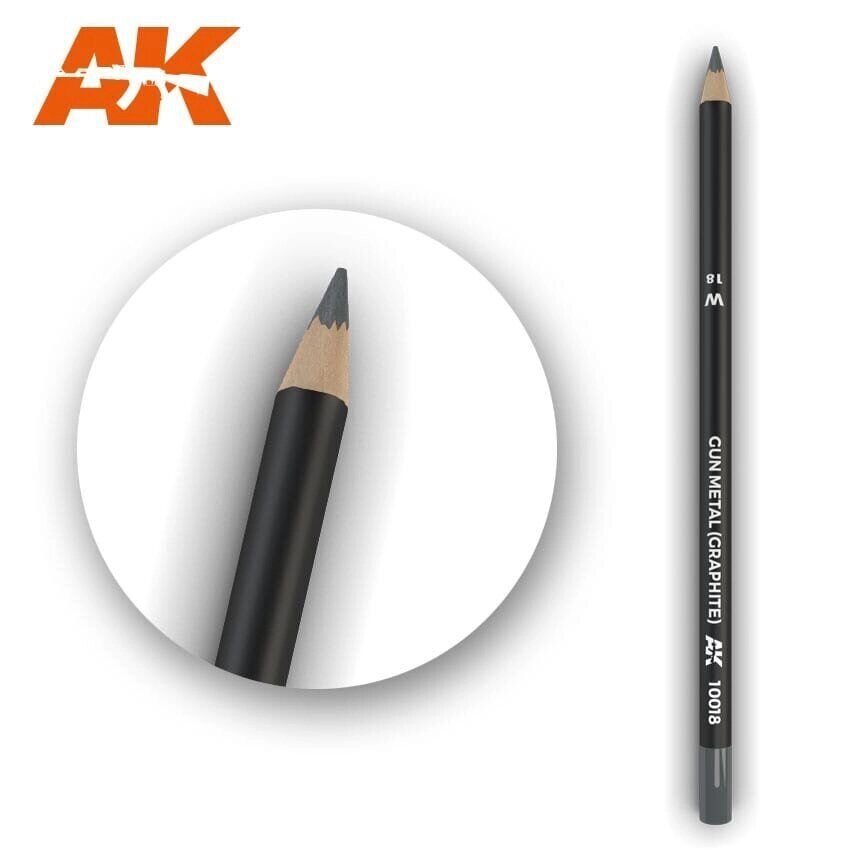 Олівець для ефектів Воронована сталь, графіт 17 см. AK-INTERACTIVE AK10018 від компанії Хоббінет - збірні моделі - фото 1