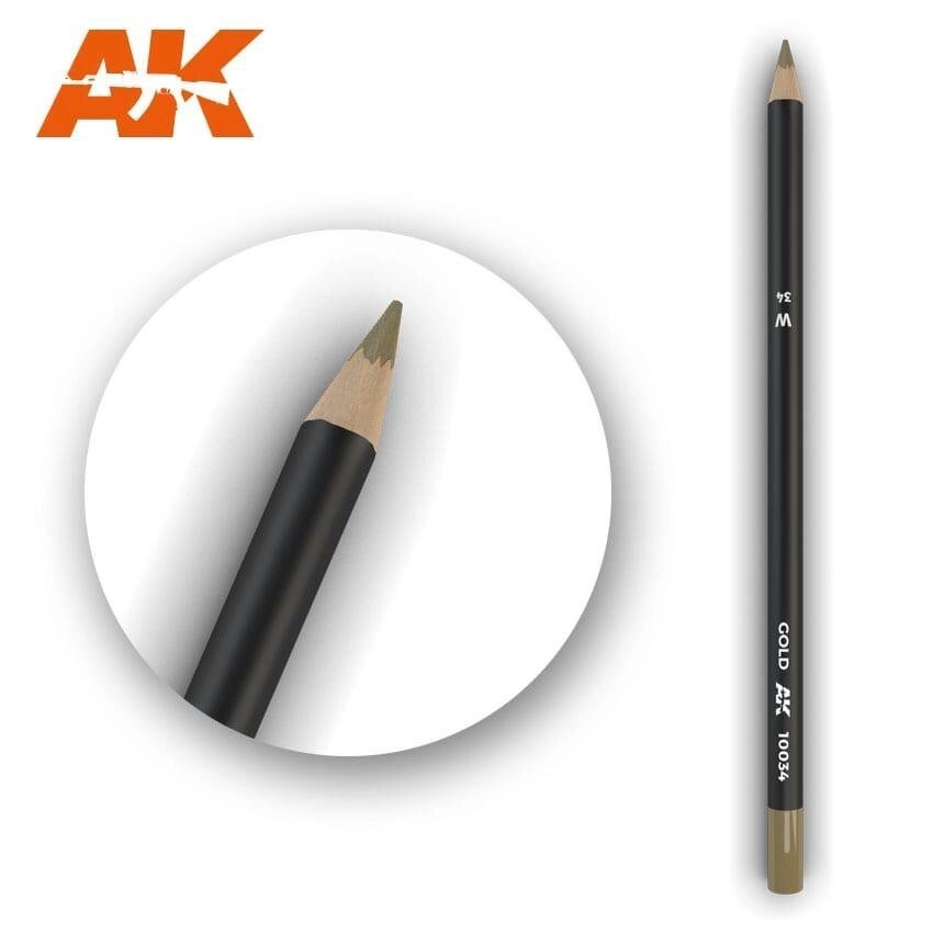 Олівець для ефектів Золото 17см. AK-INTERACTIVE AK10034 від компанії Хоббінет - збірні моделі - фото 1
